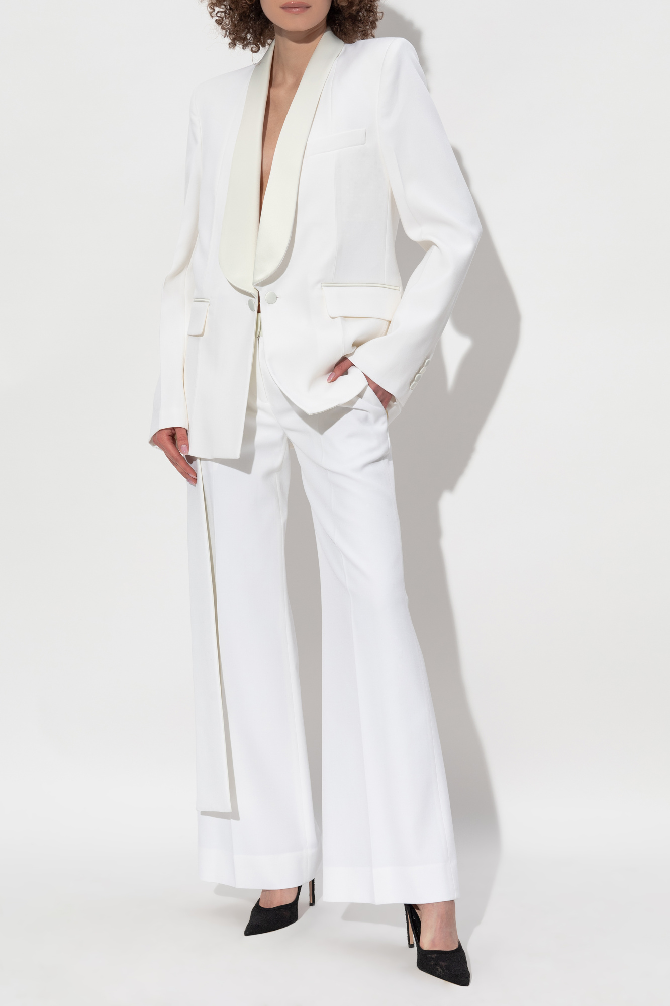 パンツ VICTORIA VICTORIA BECKHAM Woman Pants White 1125WTR006040A 3 White Trousers with creases Victoria Beckham - Vitkac AS